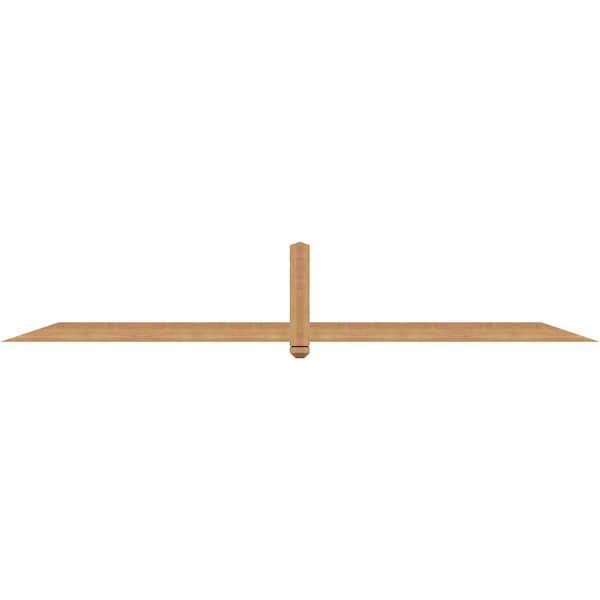 Ekena Millwork Eugene Smooth Timber Gable Bracket, Western Red Cedar, 108"W x 18"H x 3 1/2"D x 3 1/2"F, 4/12 Pitch GBW108X18X0404EUG00SWR - main